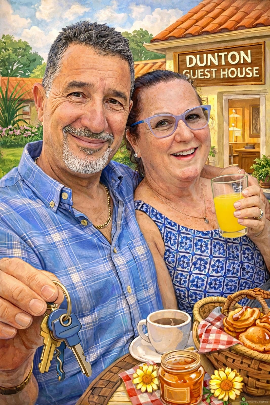 Gigi and Iris, your hosts at Dunton Guest House